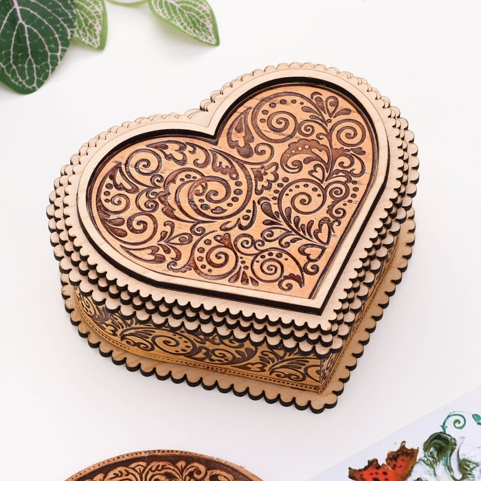 Шкатулка &laquo;Для неё&raquo;, 12&times;10&times;5 см, береста