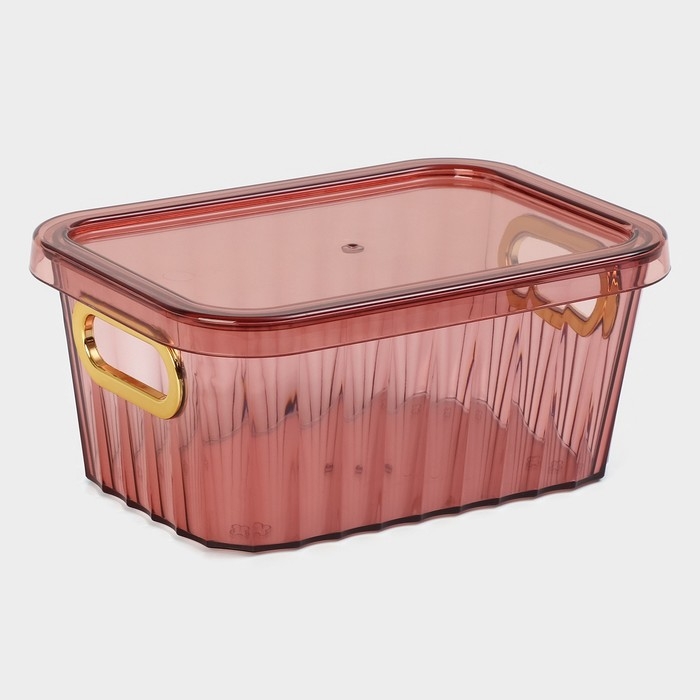 Контейнер для хранения с крышкой &laquo;Грани&raquo;, 18&times;13&times;8 см, цвет МИКС