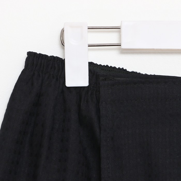 Полотенце вафельное Экономь и Я "Килт" 75х144 см, цв.черный, 100%хл, 200 г/м2