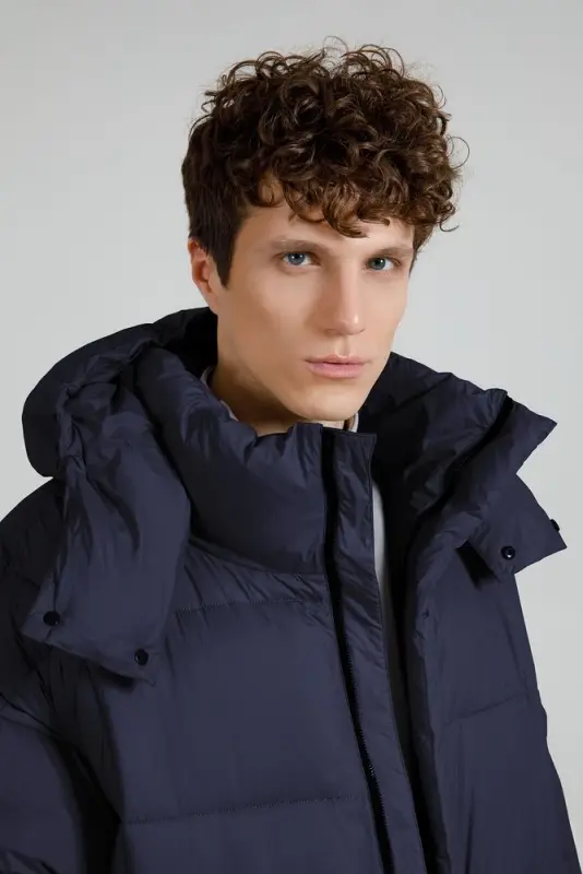 Пуховик унисекс Kapsula, темно-синий, размер ХS/S