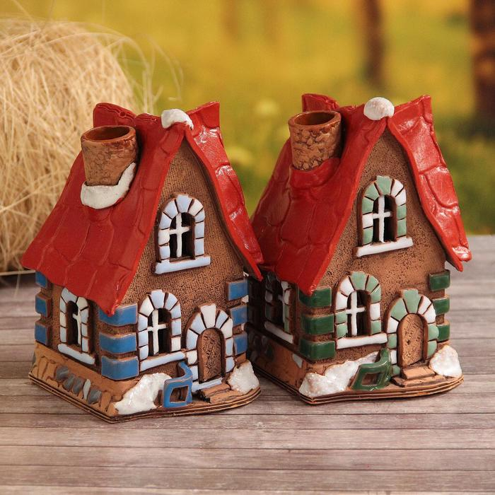 Аромалампа Домик &laquo;Катрин&raquo;, ручная работа, микс 9,5 см