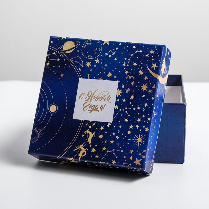 Набор подарочных коробок 5 в 1 &laquo;Космос&raquo;, 14 х 14 х 8 - 22 х 22 х 12 см, Новый год