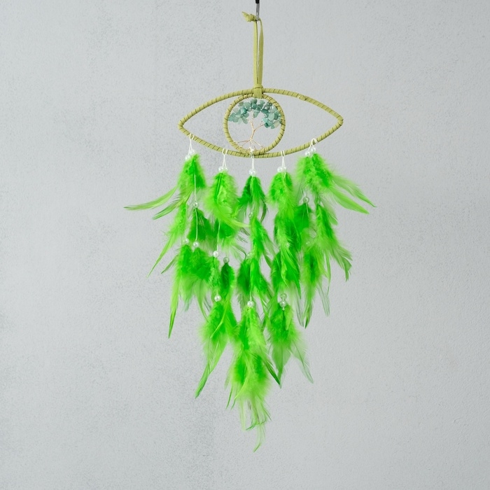 Ловец снов d=7 см Ловец снов d=7 см "Глаз с деревцем" салатовый 44х19,3х0,7 см