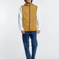 Жилет с капюшоном унисекс Gotland, горчичный, размер M