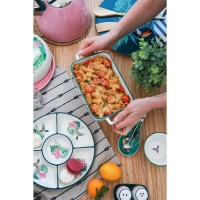 Менажница 5 ячеек Доляна &laquo;Тропики&raquo;, d=26 см, цвет белый