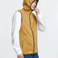 Жилет с капюшоном унисекс Gotland, горчичный, размер M