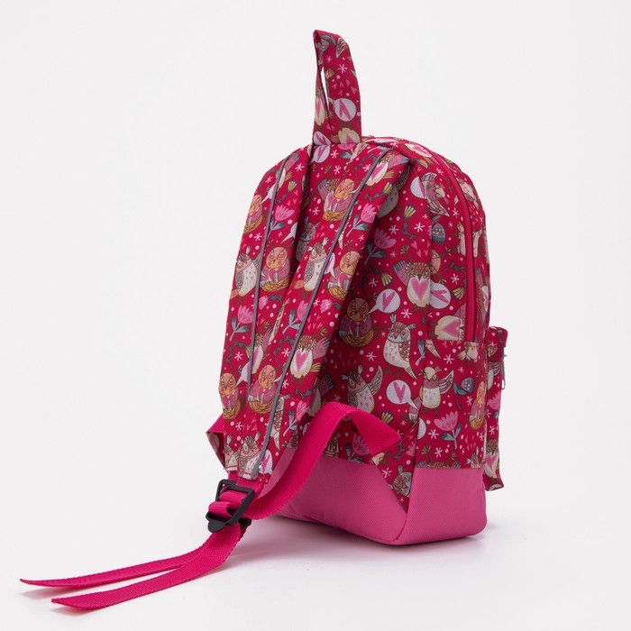 Рюкзак детский на молнии, наружный карман, светоотражающая полоса, цвет розовый Рюкзак детский на молнии, наружный карман, светоотражающая полоса, цвет розовый