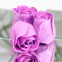 Мыльные розочки, фиолетовые, набор 3 шт. Мыльные розочки, фиолетовые, набор 3 шт.