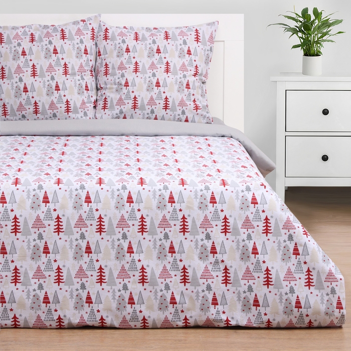 Постельное бельё Постельное бельё "Этель" Дуэт New Year's pattern 143х215 см - 2 шт, 220х240 см, 70х70 см - 2 шт, бязь