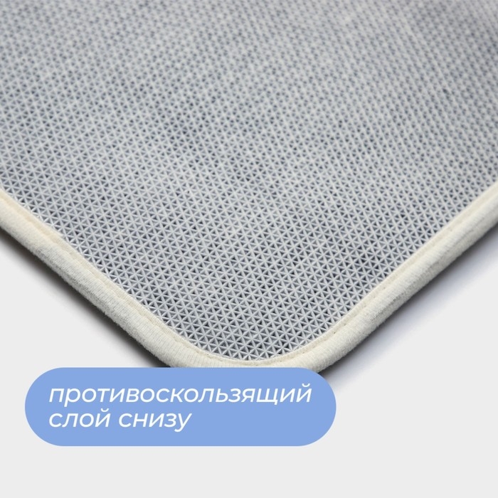 Коврик для дома SAVANNA «Элайза», 40×60 см, цвет молочный Коврик для дома SAVANNA «Элайза», 40×60 см, цвет молочный