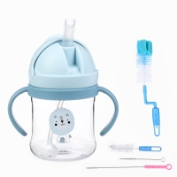 Набор: Поильник с силиконовой трубочкой, ёршик для бутылочек и трубочек 3шт. Набор: Поильник с силиконовой трубочкой, ёршик для бутылочек и трубочек 3шт.