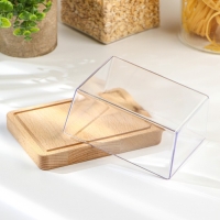 Маслёнка &laquo;Модерн&raquo;, 14,5&times;11&times;7,5 см, цвет прозрачный