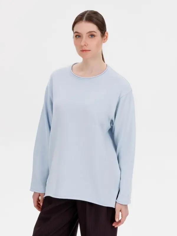 Лонгслив унисекс Siluetti Fuori, светло-голубой, размер S/M Лонгслив унисекс Siluetti Fuori, светло-голубой, размер S/M