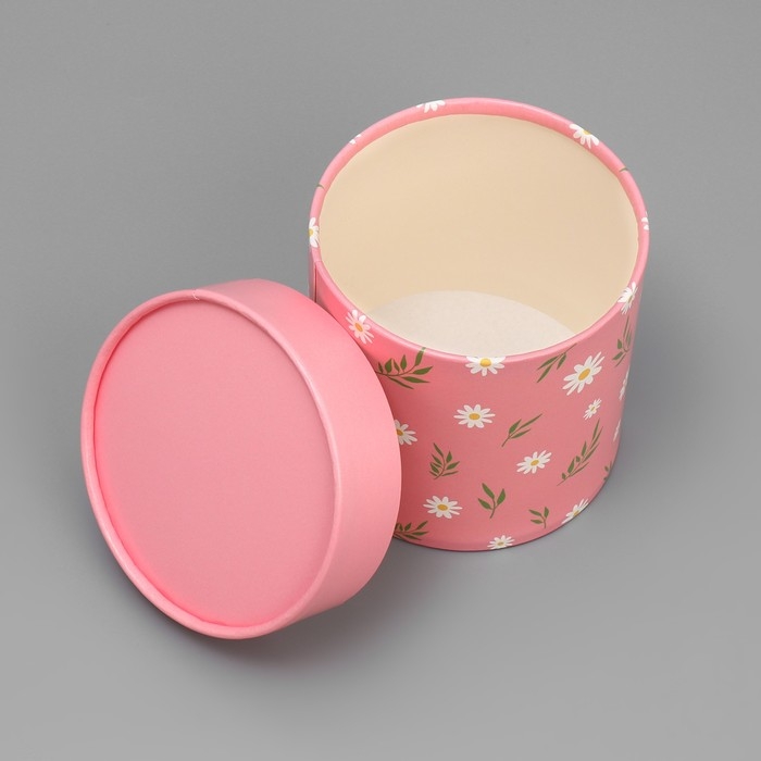 Набор шляпных коробок 4 в 1, упаковка подарочная, &laquo;Ромашки&raquo;, 12 х 12 - 20 х 20 см