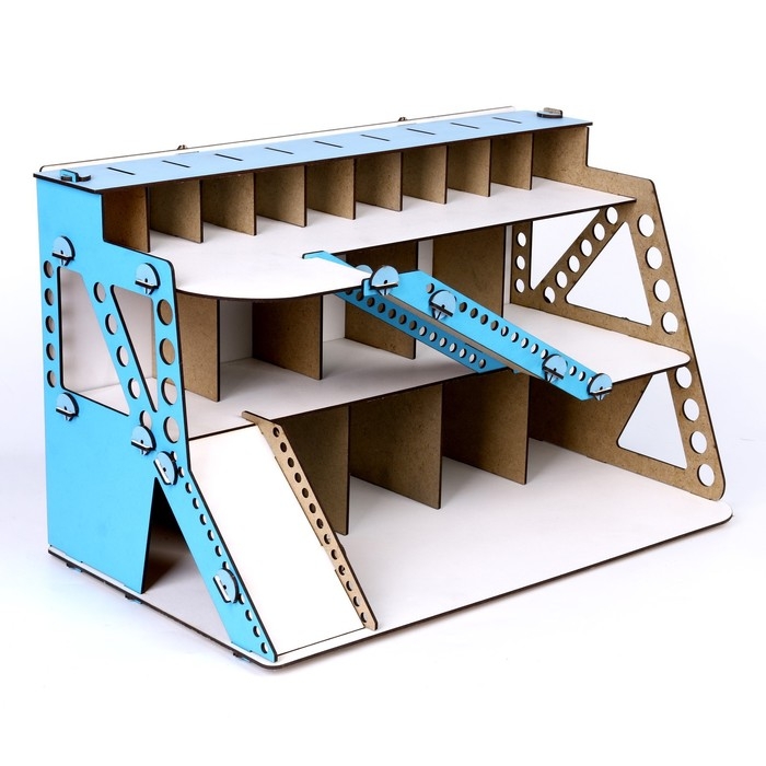 Сборная игрушка из дерева «Автопарковка цветная» Сборная игрушка из дерева «Автопарковка цветная»