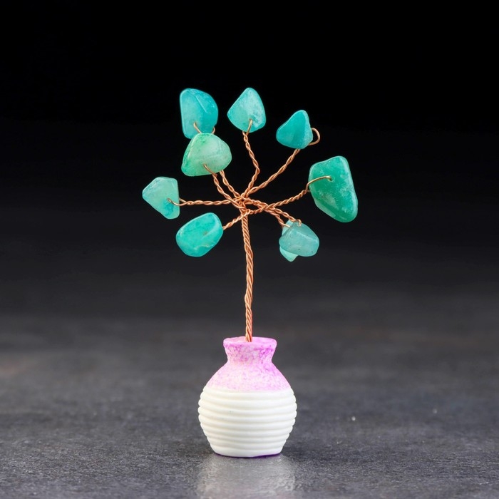 Сувенир Сувенир "Дерево Энергии. Авантюрин зеленый", натуральный камень, 7 х 3 см