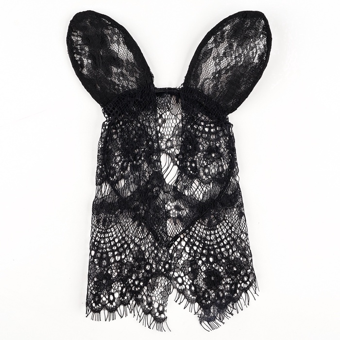 Карнавальный набор &laquo;Изящная кошечка&raquo;: ободок, корсет, чокер, перчатки, чулки, р-р 42-46, цвет чёрный