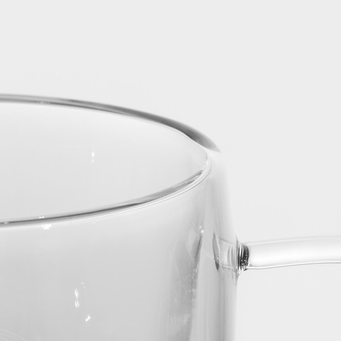 Кружка стеклянная с двойными стенками Magistro &laquo;Дуо. Tea&raquo;, 200 мл, 12,5&times;9&times;7,5 см