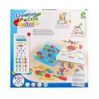 Конструктор Болтовая мозаика &laquo;Объёмные фигуры&raquo;, с отвёрткой и основанием, 189 деталей