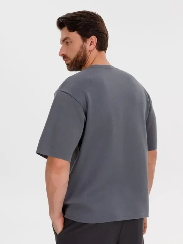 Джемпер с коротким рукавом Siluetti Volumica, серый, размер XS/S