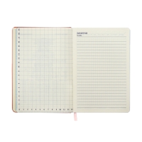 Ежедневник недатированный A5, 140л, клетка, кожзам, на резинке, бирюзовый срез, Розовый Ежедневник недатированный A5, 140л, клетка, кожзам, на резинке, бирюзовый срез, Розовый