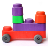 Конструктор &laquo;Мягкие кирпичики plus. Весёлый транспорт&raquo;, 10 деталей, колёсики