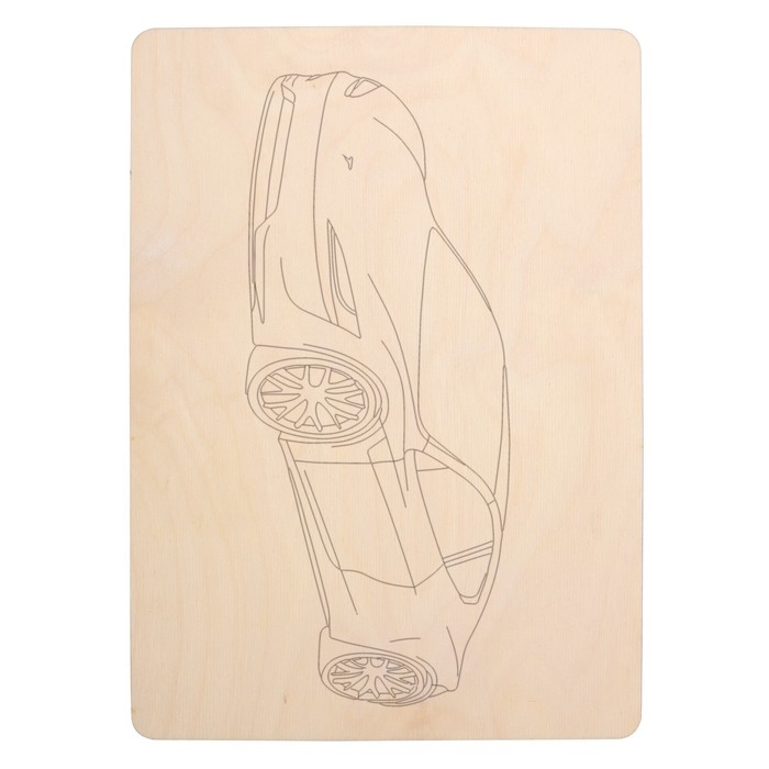 Набор досок для выжигания «Машинки» 5 шт. формат А4, 3 мм Набор досок для выжигания «Машинки» 5 шт. формат А4, 3 мм