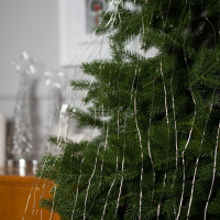 Гирлянда &laquo;Конский хвост&raquo; 20 нитей по 2 м, IP20, серебристая нить, 400 LED, свечение мульти, 12 В