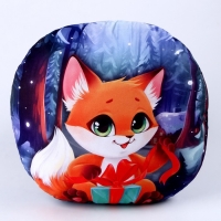 Новогодняя подушка круглая &laquo;Лисёнок&raquo;, на новый год