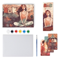 Арт-терапия «Женское счастье» с МАК, 50 карт (7х12 см), холст (22х16,5 см), краски (6 цветов), кисть, 16+ Арт-терапия «Женское счастье» с МАК, 50 карт (7х12 см), холст (22х16,5 см), краски (6 цветов), кисть, 16+