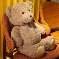 Мягкая игрушка "Медведь" с бантиком, 90 см, цвет коричневый