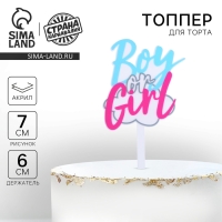 Гендер-пати. Топпер акрил Boy or Girl Гендер-пати. Топпер акрил Boy or Girl