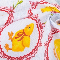 Скатерть Доляна &laquo;Пасха&raquo;, 220 &times; 144 см, 100 % хлопок, рогожка, 164 г/м&sup2;