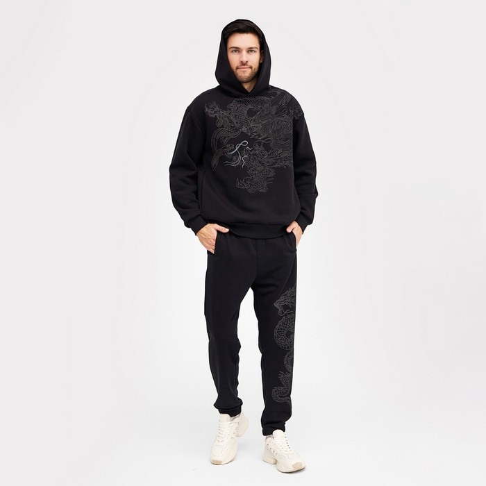 Толстовка мужская НАЧЁС, цвет чёрный, размер 54 (XXL)