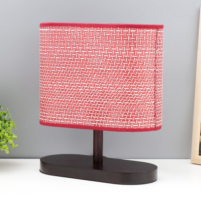 Настольная лампа "Лара" Е27 40Вт бордовый 25х10х30 см RISALUX