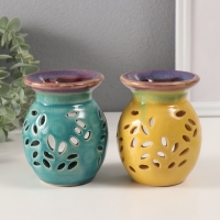 Аромалампа керамика "Лепестки" МИКС 8,5х9х11 см Аромалампа керамика "Лепестки" МИКС 8,5х9х11 см