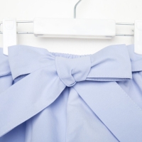 Шорты для девочки с поясом KAFTAN, размер 32 (110-116), цвет голубой Шорты для девочки с поясом KAFTAN, размер 32 (110-116), цвет голубой