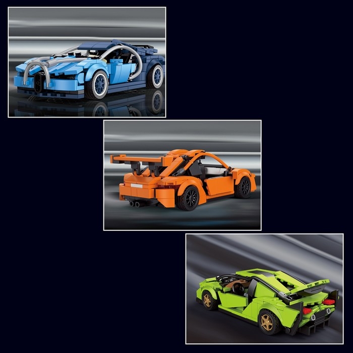 Конструктор Гонка «Легенды», 1111 деталей, 3 в 1 Конструктор Гонка «Легенды», 1111 деталей, 3 в 1