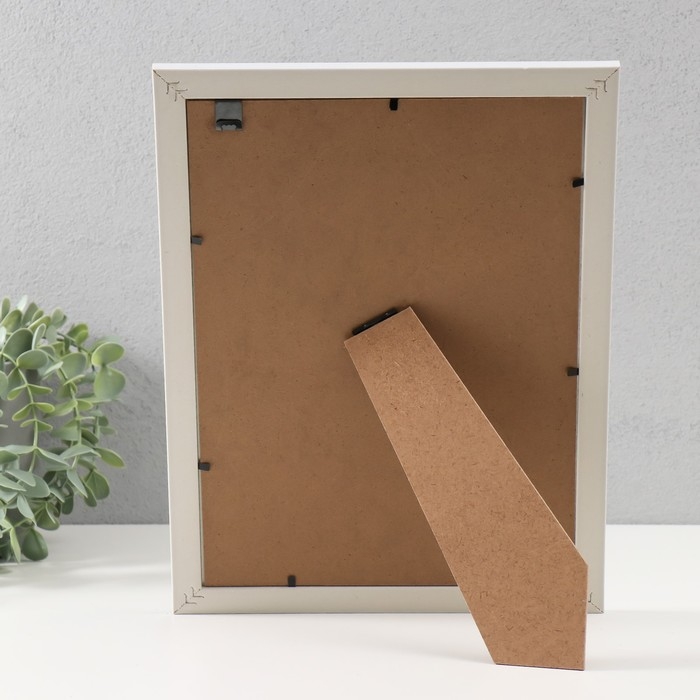 Фоторамка пластик формат А4 "Двойная коса" чёрно-белая 24,4х33,3 см