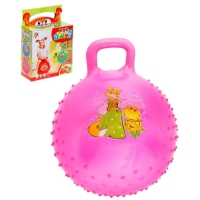 Мяч-прыгун с ручкой &laquo;Сказочные истории&raquo;, массажный, d=45 cм, 350 г, цвета МИКС