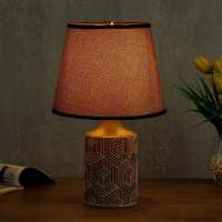 Лампа настольная 48475/1 E14 40Вт кофе 18х18х32 см RISALUX Лампа настольная 48475/1 E14 40Вт кофе 18х18х32 см RISALUX