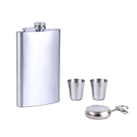 Подарочный набор 4 в 1: фляжка 300 мл, 2 рюмки, карманная пепельница