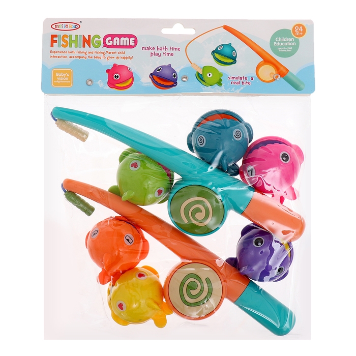 Магнитная рыбалка «Забавные рыбки», 6 рыбок, 2 удочки Магнитная рыбалка «Забавные рыбки», 6 рыбок, 2 удочки