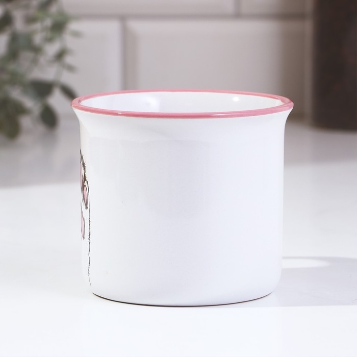 Кружка керамическая &laquo;Лапка&raquo;, 450 мл, цвет белый