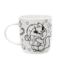 Кружка под раскраску на новый год &laquo;Мечтай&raquo;, 300 мл, новогодний набор для творчества