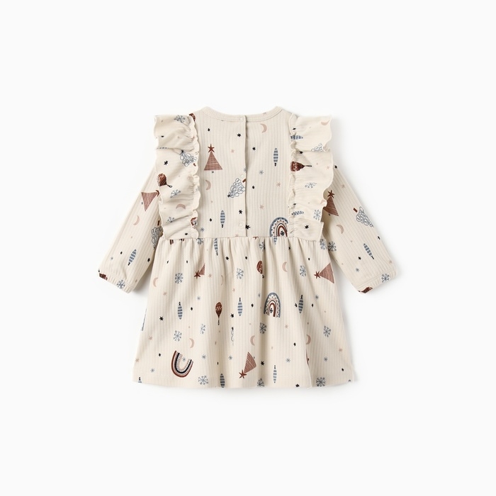 Платье  Крошка Я "Новогодние игрушки", рост 74-80 см