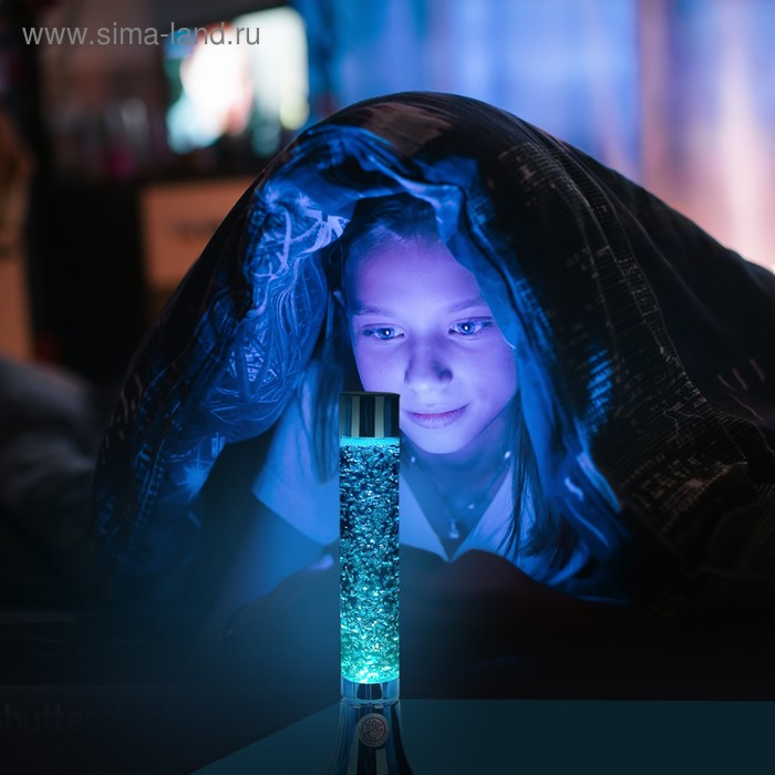 Светильник "Цилиндр" лава, блёстки, Е14 МИКС 31*9*9см RISALUX