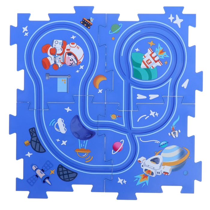 Трек-пазл «Приключения в космосе», работает от батареек Трек-пазл «Приключения в космосе», работает от батареек