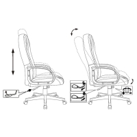 Кресло руководителя Бюрократ T-898 серый, пластик T-898/3C1GR