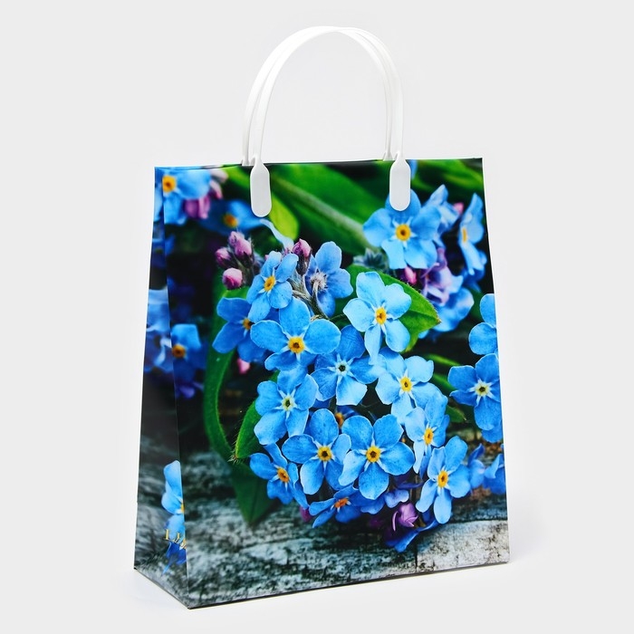 Пакет Пакет "Незабудка", мягкий пластик, 27 х 23 см, 100 мкм